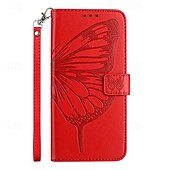 economico Cover per iPhone-telefono Custodia Per iPhone16 iPhone 15 Pro Max Plus iPhone 14 13 12 11 Pro Max Plus Mini SE Per retro Con supporto A calamita con cinturino da polso Farfalla Retrò TPU pelle sintetica