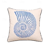 baratos Textured lance travesseiros-Capa de almofada decorativa com borla oceânica, 1 peça, capa de almofada quadrada macia, fronha para quarto, sala de estar, sofá, cadeira, tartaruga marinha