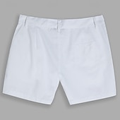 economico Classico-Per uomo Shorts Shorts di Lino Pantaloncini Estivi Tasca Frontale Tinta unica Comodità Traspirante Corto Casuale Quotidiano Vacanza Moda Nero Bianco Inelastico
