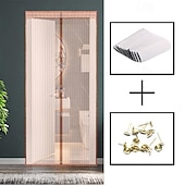 お買い得  窓とドアの画面-ハンズフリーマグネットスクリーンドア、虫防止のための自己封止、子供とペットに優しい、高トラフィックエリア用の重耐久性