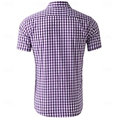voordelige Overhemden-Oktoberfest Hemd Gingham overhemd Beiers Duits München Weiden Voor heren Doek in traditionele stijl