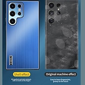 Недорогие Чехлы для Samsung-телефон Кейс для Назначение SSamsung Galaxy S24 S23 S22 S21 Ultra Plus А55 А35 А25 А15 5Г A54 A34 A14 Samsung A13 5G A13 Кейс на заднюю панель Защита от удара ТПУ Металл