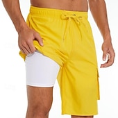 abordables Shorts de Bain pour Hommes-Homme Maillots de bain Shorts de bain Shorts de plage Sports Sortir Week-end Séchage Rapide Course Décontracté Respirant Avec Poches Avec doublure de compression Uni Longueur Genou Gymnastique Tenues
