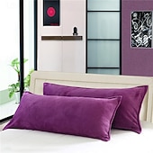 abordables Coussins tendances-Housse de coussin décorative de couleur unie, 1 pièce, taie d&#039;oreiller carrée douce, pour chambre à coucher, salon, canapé, chaise