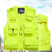 preiswerte Westen-Herren Anglerweste Weste für Wanderer Ärmellos Oberbekleidung Außen Wasserdicht Atmungsaktiv Schnelltrocknend Tasche Polyester Dunkelgrau Schwarz Armeegrün Camping / Wandern / Höhlenforschung