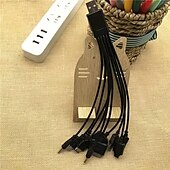 お買い得  スマホケーブル-ドラッグテンデータケーブル、携帯電話USB10、キャンプライト1個、充電トレジャー、10イン1充電ケーブル