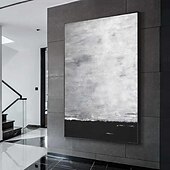 preiswerte Ölgemälde-abstraktes Gemälde, handgemalt, extragroßes Wandkunstgemälde, handgemachtes graues Landschaftsgemälde auf Leinwand, große Wandkunst, abstraktes modernes Gemälde für Schlafzimmer, Wohnzimmergemälde
