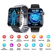 abordables Relojes inteligentes-F300 reloj inteligente para exteriores para hombres, reloj inteligente con llamada bluetooth para android ios ip67, relojes deportivos impermeables para fitness y música