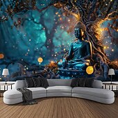 ieftine tapiserie boho-Boho Buddha arborele vieții tapiserie agățată artă de perete sacru tapiserie mare murală decor fotografie fundal pătură perdea acasă dormitor living decor