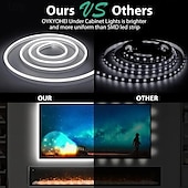 Недорогие Неоновые LED огни-1 мес. 2м 3M Гибкие светодиодные ленты Неоновые полосы 120/240/360 светодиоды 2835 SMD Тёплый белый Белый Красный Светодиодные ленты В помещении Для вечеринок Праздник Аккумуляторы