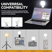 abordables Lampes annulaires-Lumière de remplissage de poche rechargeable, lumière douce pour selfie, clip de lumière de téléphone portable à LED pour téléphone, appareil photo, ordinateur portable, vlog de conférence de maquillage
