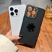cheap iPhone Cases-Phone Case For iPhone 15 Pro Max Plus iPhone 14 13 12 11 Pro Max Plus Back Cover with Stand Holder Bling Glitter Shiny Shockproof TPU Plating Metal