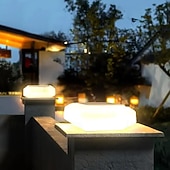 olcso Földi fények-napelemes kültéri oszlopsapka lámpa vízálló napelemes kerítés lámpa 30 led fedélzeti terasz kerti szuperfényes oszloplámpák 4x4-hez 5x5 6x6 oszlopsapka csak fa napelemes éjszakai lámpa 1/2db