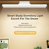 baratos Luzes de leitura-Lâmpada de mesa led recarregável de 1 unidade com controle de toque, luz de leitura led 2000mah operada por bateria, ímã de toque tricolor, removível e portátil