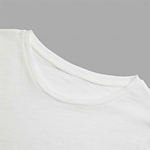 お買い得  コットンリネンTシャツ-男性用 Tシャツ 半袖 クルーネック 夏 平織り ファッション クラシック 快適 クルーネック ストリート カジュアル スポーツ ブラック ホワイト ブルー メンズトップTシャツ