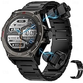 ieftine Ceasuri Smart-ceas inteligent 2024 căști tws apel bluetooth 2 în 1 ceas sport în aer liber 400 mAh baterie ritm cardiac tensiune arterială ceas inteligent de somn