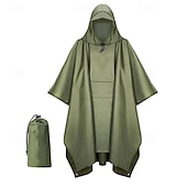 cheap Outdoor Jackets-Unisex Hiking Raincoat Outdoor 3 In 1 Waterproof Lightweight Rip-resistant Hiking Outfits Hiking Clothes Spring Autumn / Fall Hoodie Raincoat Rain Poncho PU Leather Solid Color Black Yellow Pink