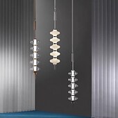 abordables Éclairages pour îlot-LED pendentif lumière 70 cm noir or cuisine pendentif éclairage sur île longue barre pendentif lumière milieu du siècle long linéaire lustre boule plafond pendentif lustre 110-240 v