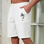 cheap Holiday-Men&#039;s Graphic Coconut Tree Shorts Summer Shorts Beach Shorts Mid Waist Streetwear Hawaiian Designer Casual Daily Holiday Drawstring Elastic Waist 3D Print Designer Clothing Apparel