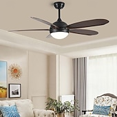 cheap Ceiling Fan Lights-Ceiling Fan with Light App &amp; Remote Control 105/130cm Dimmable 6 Wind Speeds Modern Ceiling Fan for Bedroom, Living Room, Small Room 110-240V