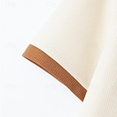 preiswerte Klassisches Poloshirt für Herren-Herren Waffel-Poloshirt Golfhemd Arbeit Casual Kargen Kurzarm Basic Modern Farbblock Patchwork Taste Frühling Sommer Regular Fit Schwarz Weiß Blau Khaki Grau Waffel-Poloshirt