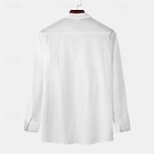 economico Casual da lavoro-Per uomo Camicia Camicia di lino Camicia in cotone e lino Camicia con colletto cinese Camicia con colletto alla coreana Camicia casual Semplice Vacanza Camicia hawaiana Bianco Blu marino Cachi Azzurro