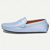 economico Semi-formale-Per uomo Mocassini e Slip-Ons Mocassini comodi Penny Loafers Di pelle Comodo Antiscivolo Mocassino Argento Nero Bianco