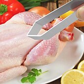 abordables Utensilios de cocina y gadgets-Pinzas de hueso de pescado para cocina, pinzas de acero inoxidable, extractor de clip, abrazadera para arrancar huesos de pescado, accesorios de cocina
