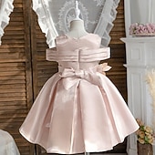 levne Párty šaty-Děti Dívčí Šaty Šaty na párty Pevná barva Bez rukávů Výkon Zvláštní příležitosti Nabírané šaty Denní Princeznovské Polyester Midi Bruslařské šaty Léto Jaro 2-12 let Více barev Světle zelená Světl