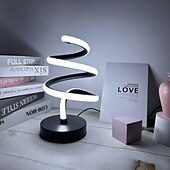 economico Lampade da tavolo-moderna lampada da scrivania a led a spirale, lampada da tavolo nordica semplice a spirale striscia led alimentata tramite usb camera da letto accanto alla lampada decorativa per la protezione degli