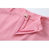 cheap Work Shorts-Men&#039;s Pink Shorts Shorts Summer Shorts Casual Shorts Buttons Front Pocket Plain Comfort Breathable Short Casual Daily Holiday Fashion Designer Black White