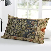 abordables style floral &amp; végétal-Housse de coussin décorative, 1 pièce, taie d&#039;oreiller douce pour coussin lombaire, pour chambre à coucher, salon, canapé, chaise, inspirée de William Morris