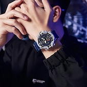abordables Relojes digitales-Reloj digital SANDA para hombres deporte al aire libre moda reloj de pulsera cronómetro luminiscente reloj despertador cuenta regresiva reloj de TPU
