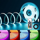 preiswerte COB-Streifenlichter-USB-RGB-COB-LED-Lichtstreifen 1–5 m, 5 V, intelligenter Verfärbungslichtstreifen, App-Steuerung, Musiksynchronisationslichtstreifen oder ausgestattet mit einem drahtlosen RF-Controller, geeignet für