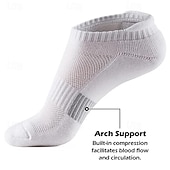 cheap Men&#039;s Socks-Men&#039;s 5 Pack Multi Packs Socks Ankle Socks Low Cut Socks Running Socks Casual Socks Black White Color Plain Sports &amp; Outdoor Daily Vacation Basic Medium Spring Fall Fashion Casual