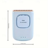 cheap Fans-Mini Neck Fan – 3-Speed Hands-Free Portable Cooling Fan with 2000mAh Battery for Office Dorm and Outdoor Use