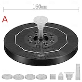 cheap Underwater Lights-Solar Fountain Water Pump with color LED Lights for Bird Bath Floating Garden Pond Tank Solar Pump