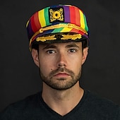 olcso Férfi jelmezek-Szivárvány Halloween Kalapok Pizsamák LMBT LMBTQ Farsangi jelmez meleg Felnőttek Férfi Farsang Álarcos mulatság Pride Parade Büszkeség hónapja Egyszerű Halloween jelmezek Kiöltözik