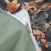 cheap Duvet Cover Sets-Retro Rainforest Rabbit Duvet Cover Set 2-piece Set 3-piece Set Lightweight Soft Short Plush Set Thick Feather Square Bed