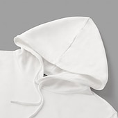 abordables Sudaderas y Sudaderas Elite para Hombres-Hombre Sudadera Negro Blanco Con Capucha Plano Deporte Diario Festivos Algodón Ropa de calle Fresco Casual Primavera &amp; Otoño Ropa Sudaderas con capucha Sudaderas Manga Larga