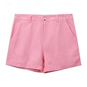 cheap Work Shorts-Men&#039;s Shorts Summer Shorts Work Shorts Casual Shorts Buttons Pocket Plain Comfort Short Holiday Beach Weekend Fashion Casual White Yellow