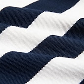 halpa Miesten Elite Polo-Miesten Neulo poolo Kausaliteetti Urheilu Sänkyjen avaus Lyhythihainen Raidoitettu Raita Napit Kesä Musta Sininen Neulo poolo