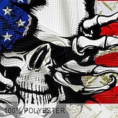  4. července 2026 250. Pánské Americká vlajka veteráni Waffle Polo košile Golfová košile Krátký rukáv Polo tričko Košile s límečkem Streetwear Oblečení na dovolenou Párty oblečení 3D tisk Knoflíky
