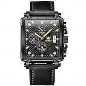 economico Orologi al quarzo-Orologio al quarzo OLEVS da uomo creativo sportivo outdoor moda luminoso calendario cronografo impermeabile in pelle