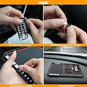お買い得  車載ホルダー-シリコン製 車用滑り止めマット オートフォンホルダー 滑り止め 粘着性 滑り止め ダッシュフォンマウント 駐車番号カード 車用パッド マット ガジェット