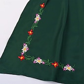 levne Dirndl-Oktoberfest Šaty Dámské šaty Trachtenkleader Služka Bavorský němčina Mnichov Louky Dámské Tradiční Styl Tkanina Halenka Šaty Zástěra