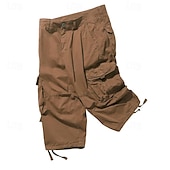 billige Klassisk-Herre Taktiske shorts Capri Cargo Shorts Cargoshorts Capri-bukser Shorts til turbruk Knapper Multi lomme عادي Anvendelig Kalv lengde utendørs Daglig Ut på byen Mote Klassisk Sjø blå Svart