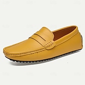 economico Semi-formale-Per uomo Mocassini e Slip-Ons Mocassini comodi Penny Loafers Di pelle Comodo Antiscivolo Mocassino Argento Nero Bianco