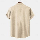 abordables Classique-Homme Chemise Lin chemises rétro Chemise Vintage Chemise ethnique Visage souriant Extérieur Casual Bleu Marron Vert Manche Courte Mao Eté Printemps Vêtement Tenue Imprimer