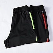 billiga Vardagsshorts-Herr Svett shorts Shorts Casual shorts Lappverk Snörning Elastisk midja Färgblock Komfort Andningsfunktion Kort Utomhussport Dagligen Löpning Elegant Ledigt Svart / röd Svart Microelastisk